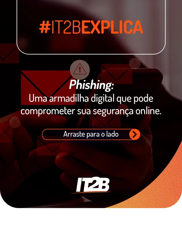 Você sabe o que é Phishing e como se proteger? 🤔 

Essa tática de golpe online é uma ameaça constante, mas com informação, você pode se defender! No #IT2BExplica de hoje, desvendamos o Phishing: explicamos o que é, mostramos como identificar os sinais de alerta e, o mais importante, damos dicas práticas para você evitar cair nessa armadilha digital. 🛡️

Deslize para conferir nosso carrossel completo e aprenda a proteger seus dados!

E lembre-se: a Cibersegurança é sua melhor aliada. Saiba como a IT2B pode ajudar a fortalecer sua proteção.

#IT2B #Phishing #AtaqueDigital #AmeaçaDigital #ArmadilhaDigital #SoluçõesIT2B #ProteçãoDeDados #LGPD